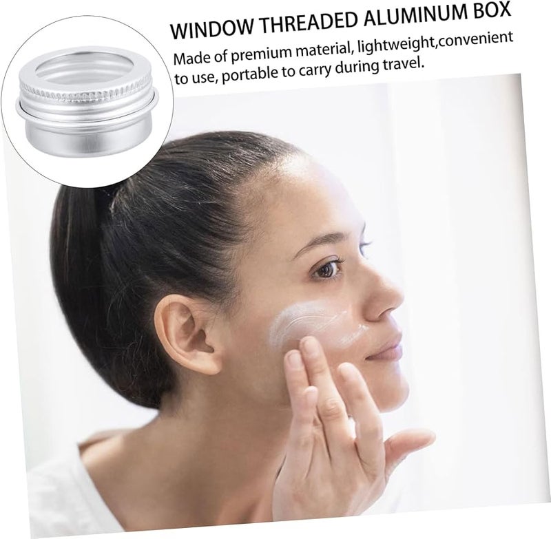 15 Pcs Aluminum Screw Lids For Travel Bottles Toiletries Makeup Sample Jars - Image 4
